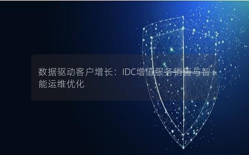 数据驱动客户增长：IDC增值服务销售与智能运维优化