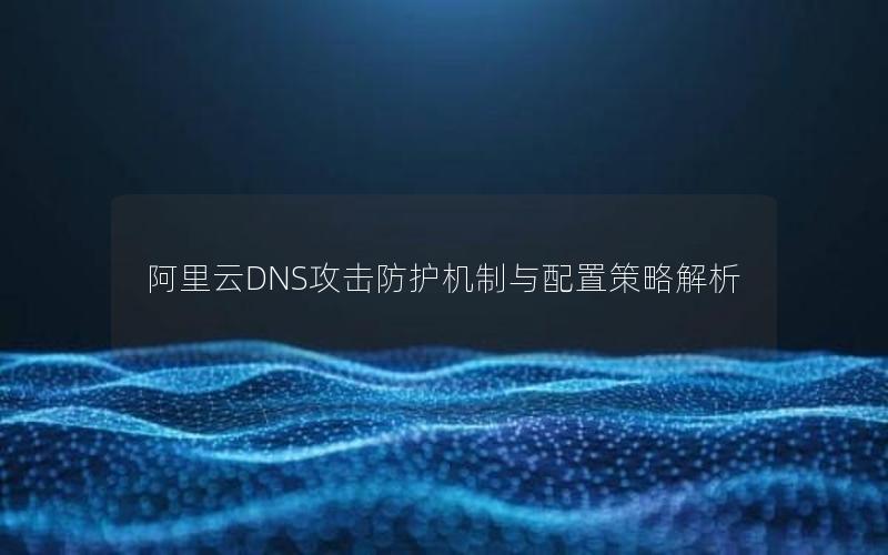 阿里云DNS攻击防护机制与配置策略解析