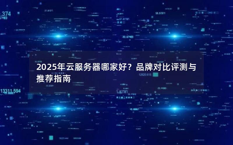 2025年云服务器哪家好？品牌对比评测与推荐指南