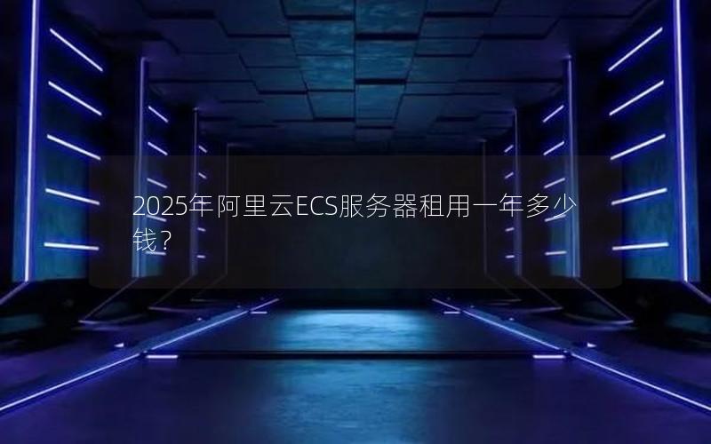 2025年阿里云ECS服务器租用一年多少钱？