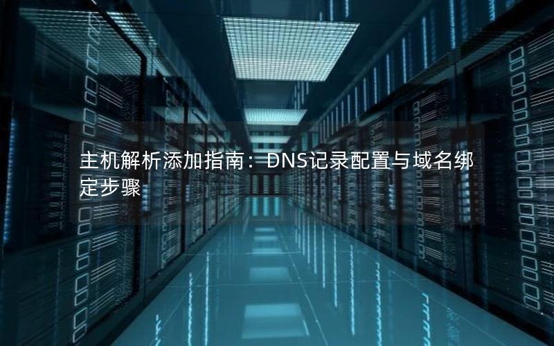 主机解析添加指南：DNS记录配置与域名绑定步骤