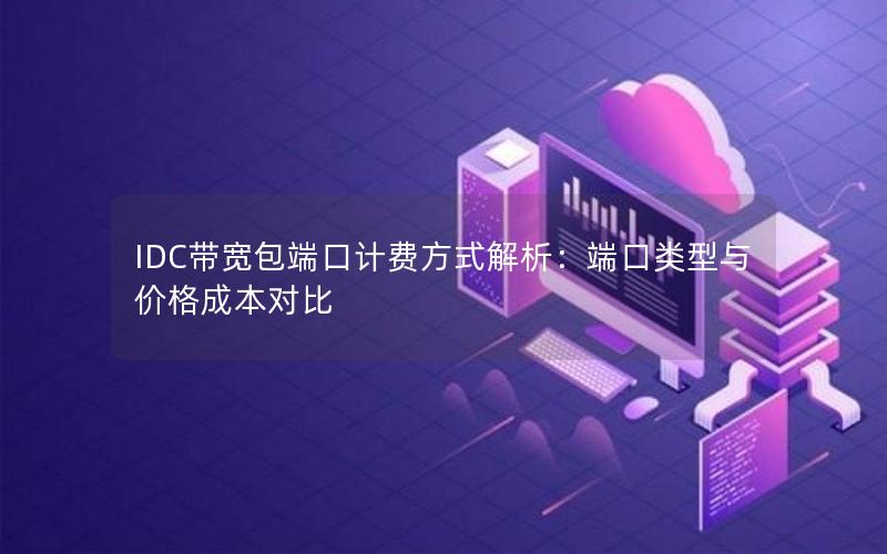 IDC带宽包端口计费方式解析：端口类型与价格成本对比