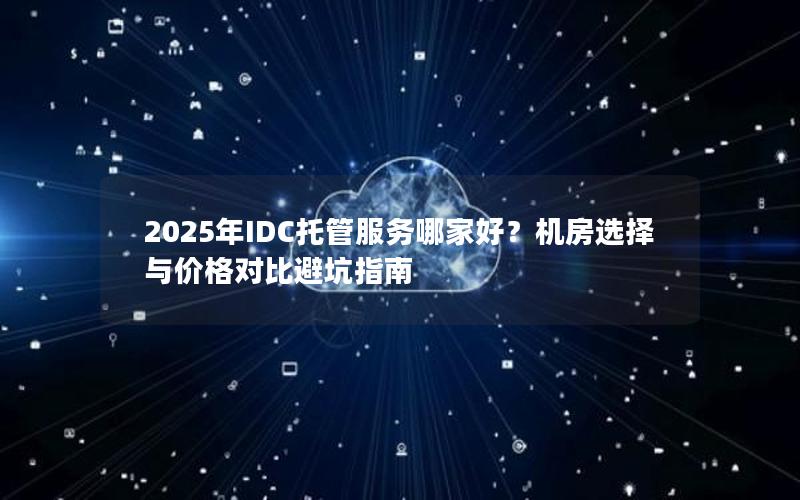 2025年IDC托管服务哪家好？机房选择与价格对比避坑指南