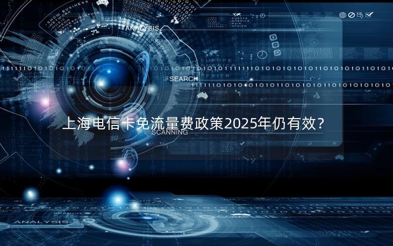 上海电信卡免流量费政策2025年仍有效？