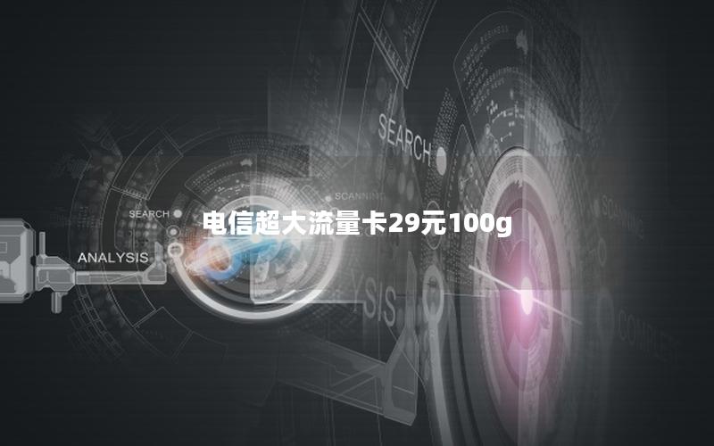 电信超大流量卡29元100g