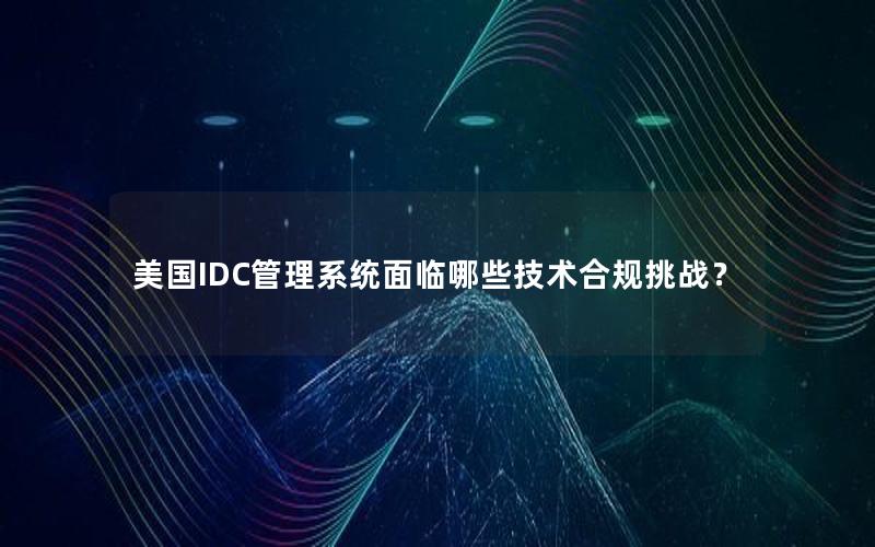 美国IDC管理系统面临哪些技术合规挑战？