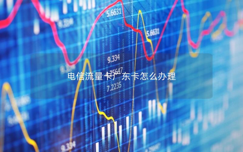 电信流量卡广东卡怎么办理