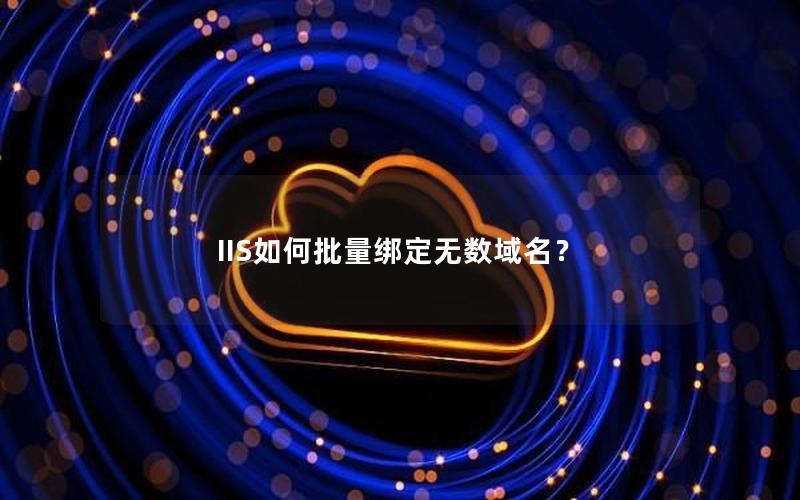 IIS如何批量绑定无数域名？