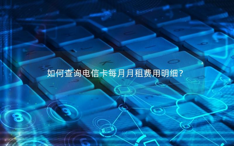 如何查询电信卡每月月租费用明细？