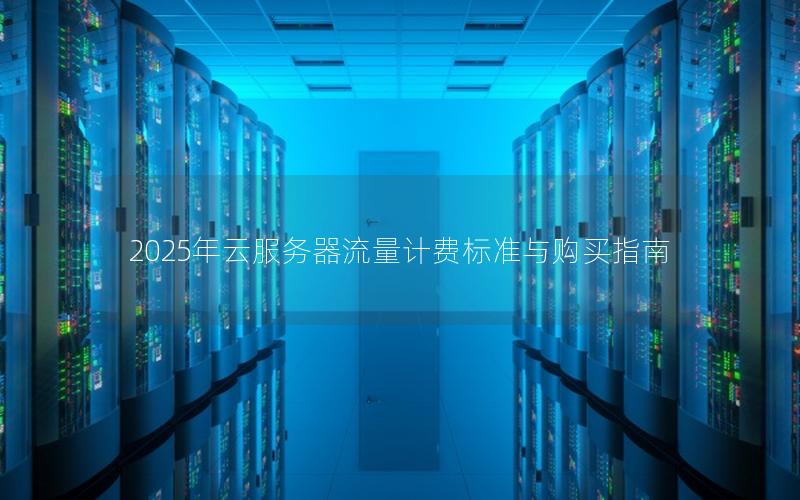 2025年云服务器流量计费标准与购买指南