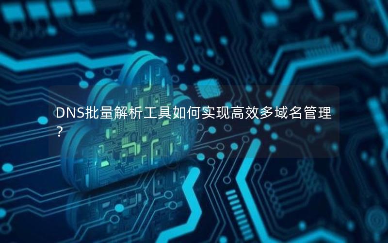 DNS批量解析工具如何实现高效多域名管理？