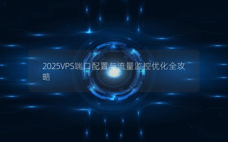 2025VPS端口配置与流量监控优化全攻略