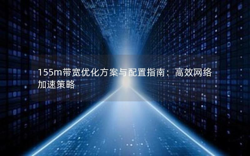 155m带宽优化方案与配置指南：高效网络加速策略