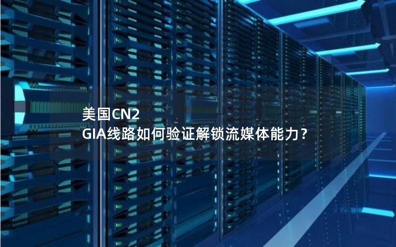 美国CN2 GIA线路如何验证解锁流媒体能力？