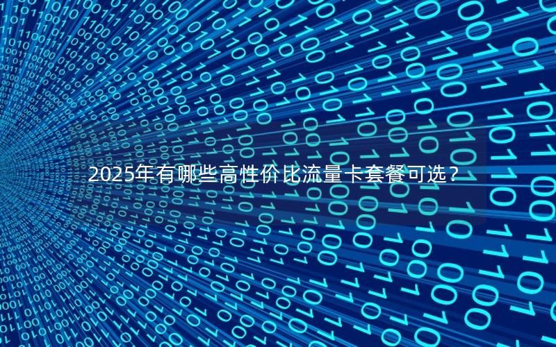 2025年有哪些高性价比流量卡套餐可选？