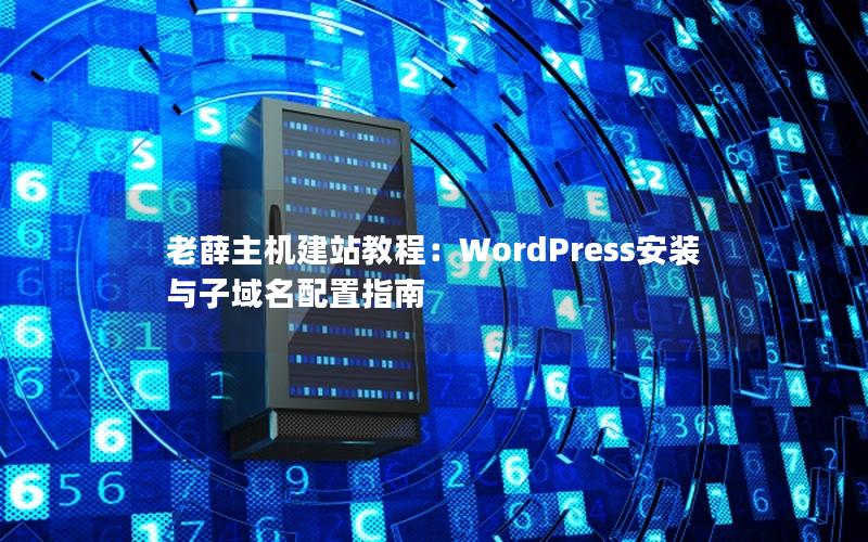 老薛主机建站教程：WordPress安装与子域名配置指南