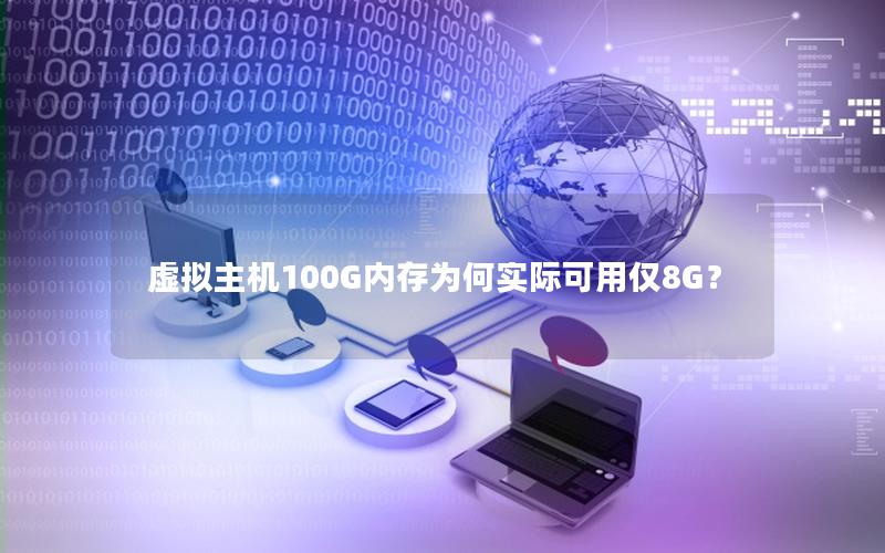 虚拟主机100G内存为何实际可用仅8G？