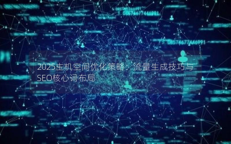 2025主机空间优化策略：流量生成技巧与SEO核心词布局