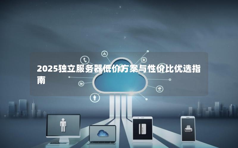 2025独立服务器低价方案与性价比优选指南