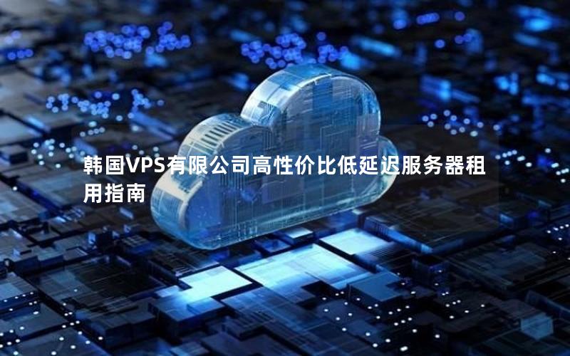 韩国VPS有限公司高性价比低延迟服务器租用指南