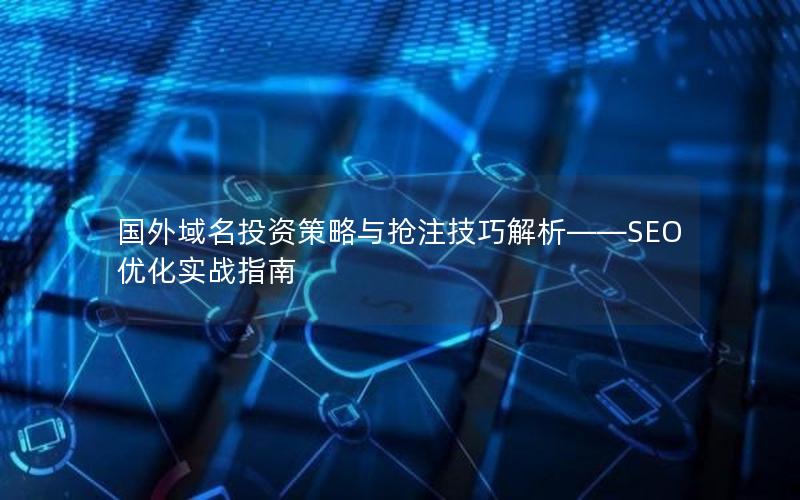 国外域名投资策略与抢注技巧解析——SEO优化实战指南