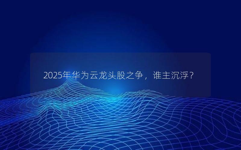 2025年华为云龙头股之争，谁主沉浮？