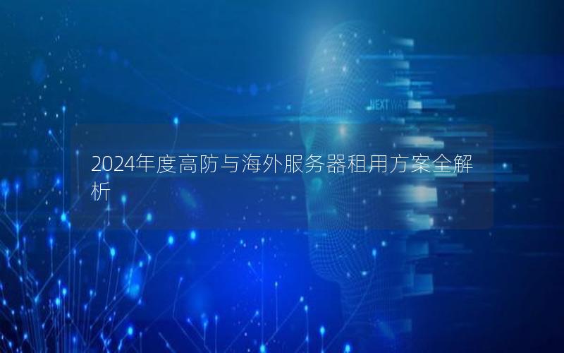 2024年度高防与海外服务器租用方案全解析