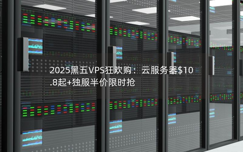 2025黑五VPS狂欢购：云服务器$10.8起+独服半价限时抢