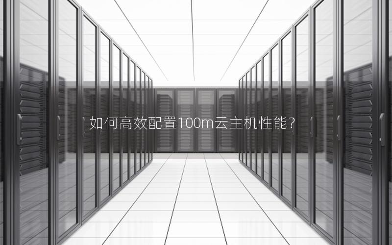 如何高效配置100m云主机性能？