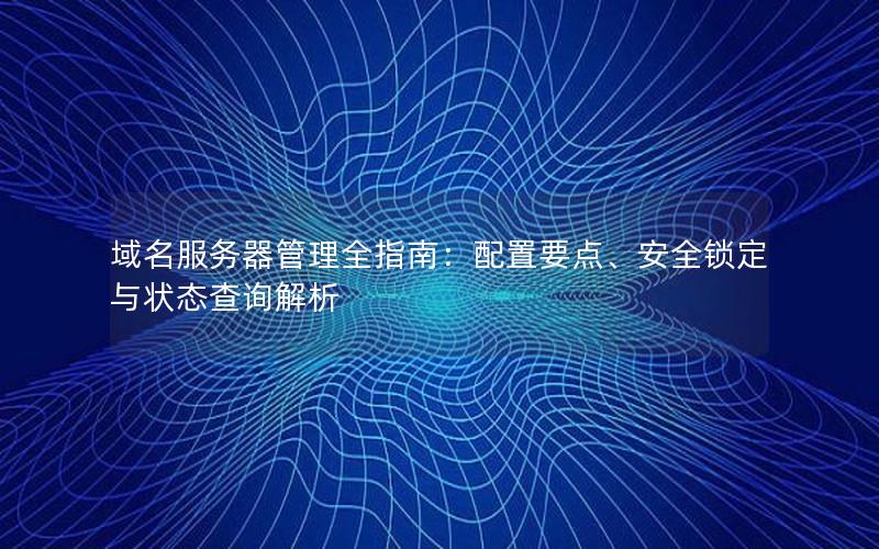 域名服务器管理全指南：配置要点、安全锁定与状态查询解析