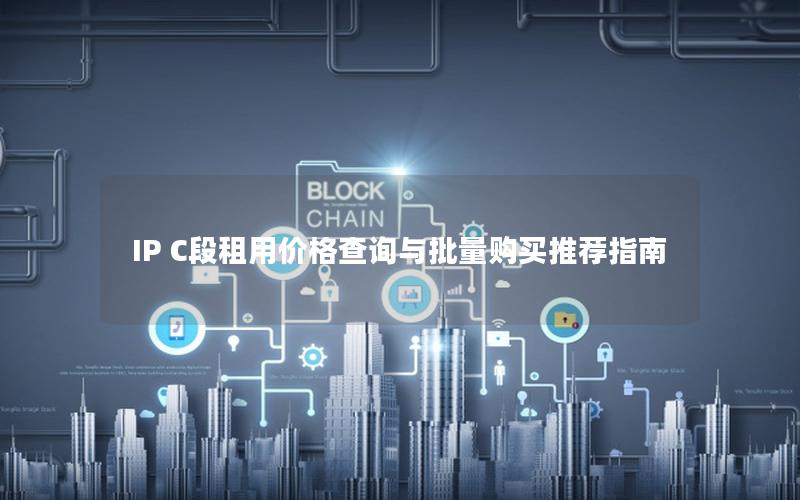 IP C段租用价格查询与批量购买推荐指南