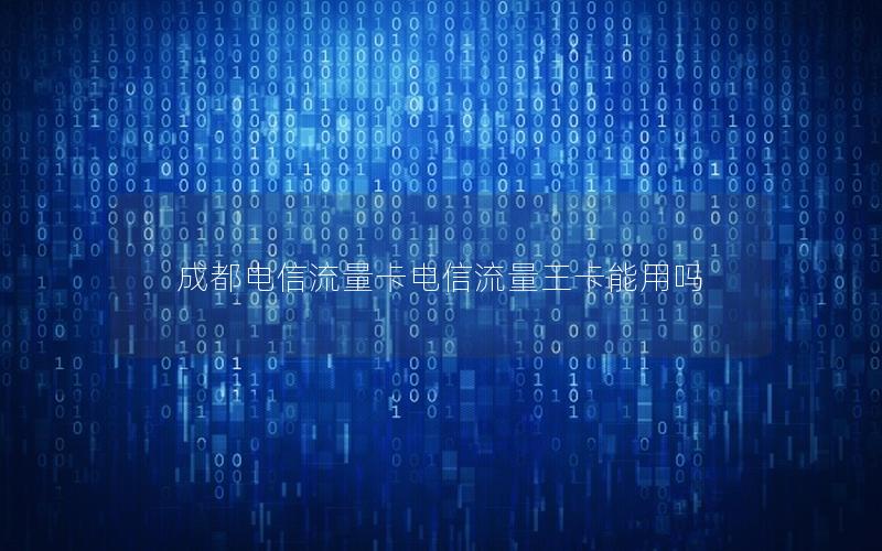 成都电信流量卡电信流量王卡能用吗