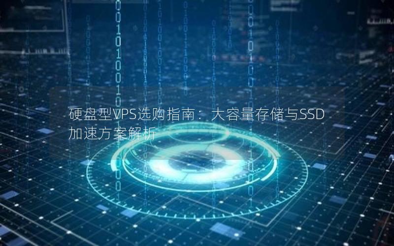 硬盘型VPS选购指南：大容量存储与SSD加速方案解析