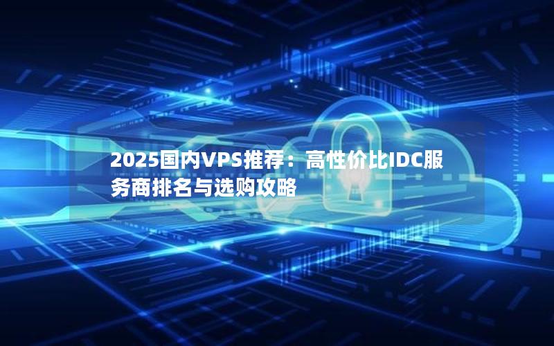 2025国内VPS推荐：高性价比IDC服务商排名与选购攻略