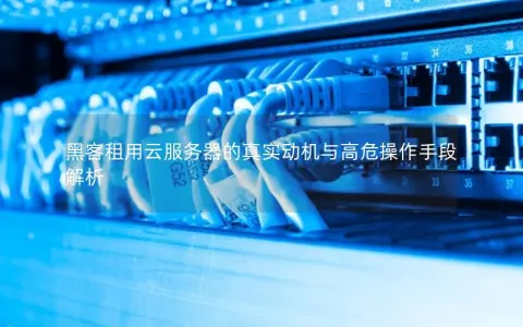 黑客租用云服务器的真实动机与高危操作手段解析