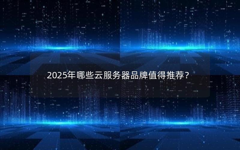 2025年哪些云服务器品牌值得推荐？