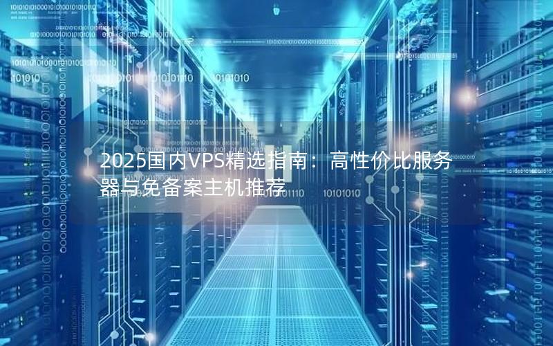 2025国内VPS精选指南：高性价比服务器与免备案主机推荐