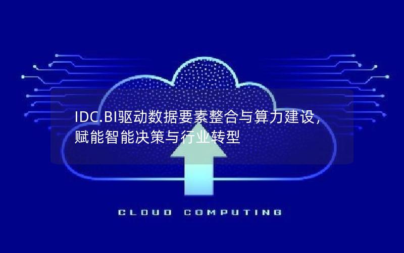 IDC.BI驱动数据要素整合与算力建设，赋能智能决策与行业转型