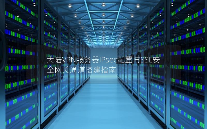 大陆VPN服务器IPsec配置与SSL安全网关通道搭建指南