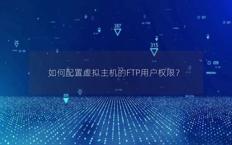 如何配置虚拟主机的FTP用户权限？