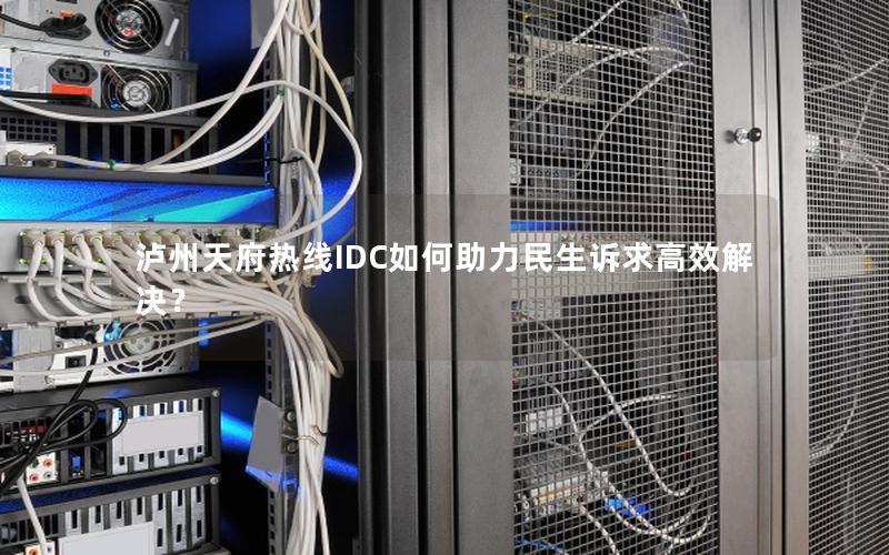 泸州天府热线IDC如何助力民生诉求高效解决？