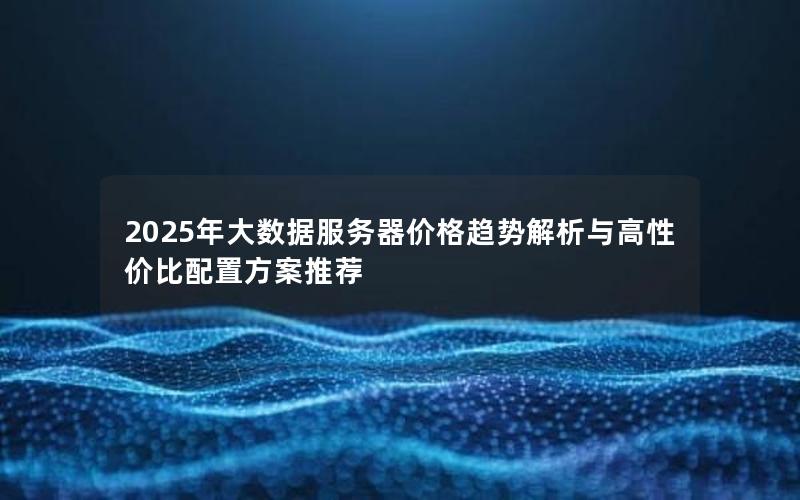 2025年大数据服务器价格趋势解析与高性价比配置方案推荐