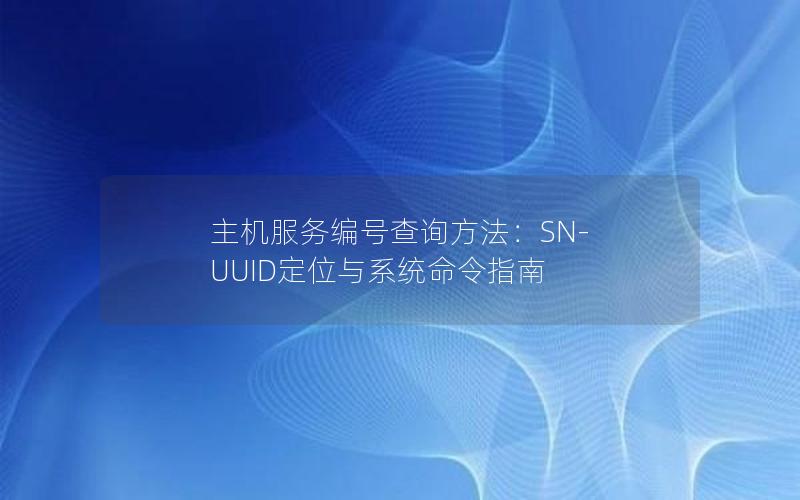 主机服务编号查询方法：SN-UUID定位与系统命令指南