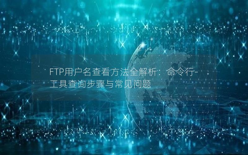 FTP用户名查看方法全解析：命令行-工具查询步骤与常见问题