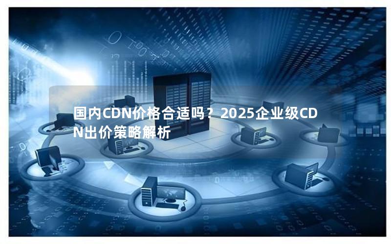 国内CDN价格合适吗？2025企业级CDN出价策略解析