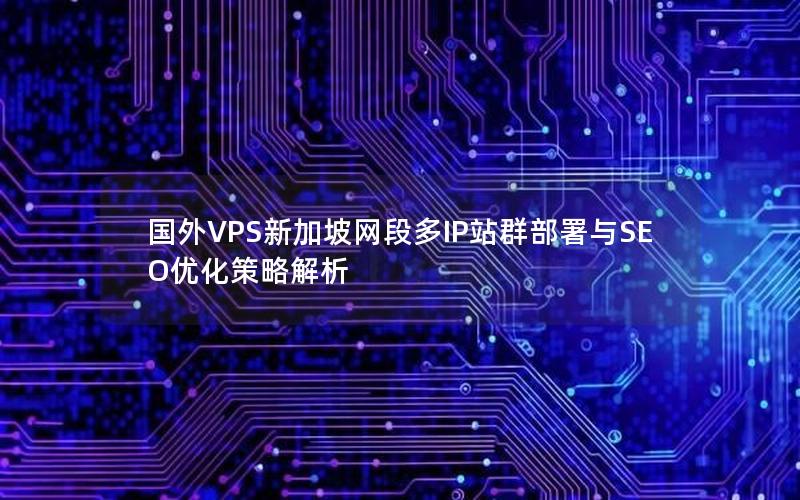 国外VPS新加坡网段多IP站群部署与SEO优化策略解析