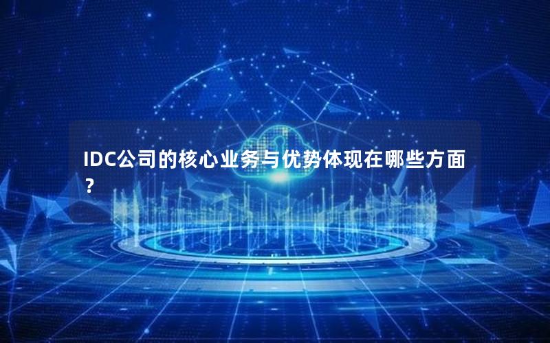 IDC公司的核心业务与优势体现在哪些方面？