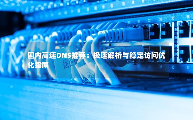 国内高速DNS推荐：极速解析与稳定访问优化指南