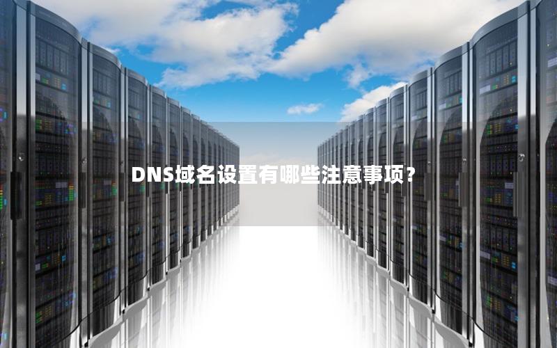 DNS域名设置有哪些注意事项？