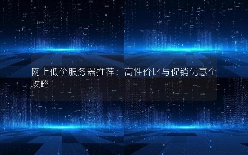 网上低价服务器推荐：高性价比与促销优惠全攻略